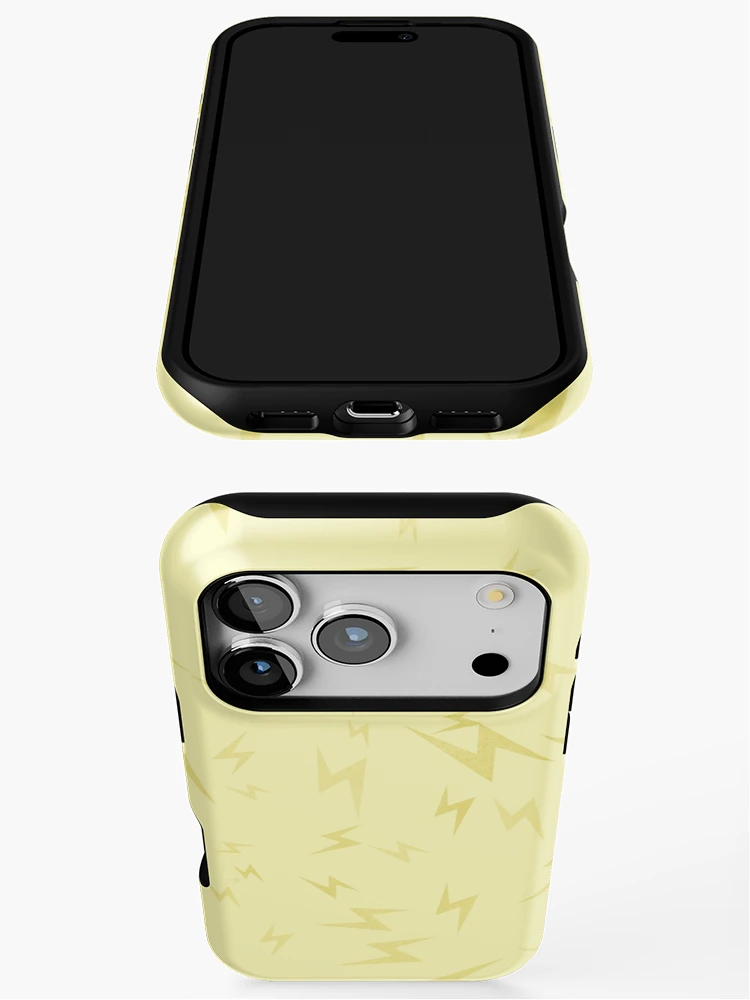 Thumbnail 3 of 4, iPhone Case, Yellow lightning bolts designed and sold by bellaranieri.
