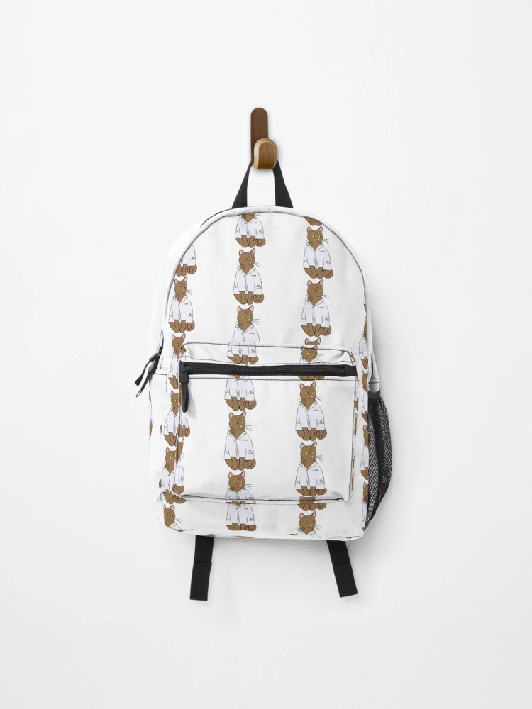 Thumbnail 1 of 3, Backpack, Brown Lab Cat designed and sold by BernadetteG.