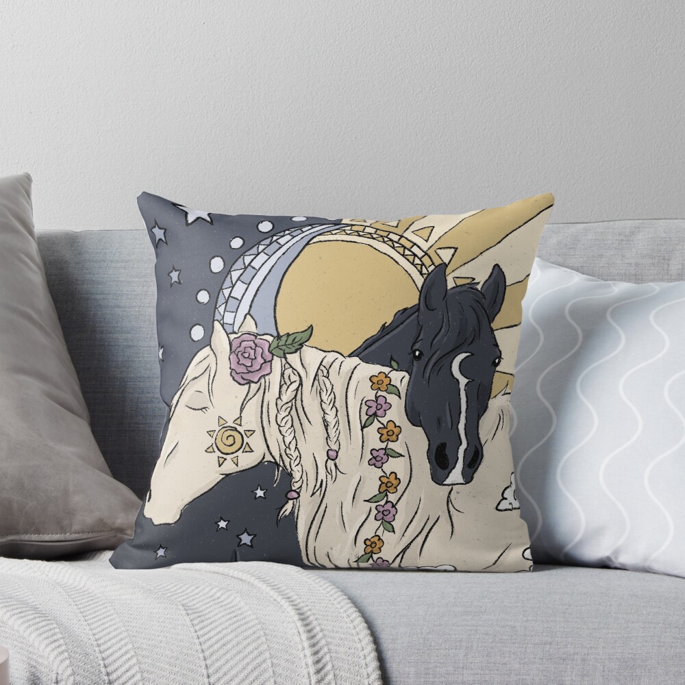 Item preview, Throw Pillow designed and sold by nicadrawsnature.