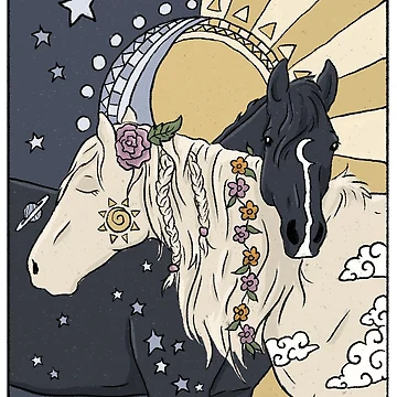 Artwork thumbnail, The Sun and Moon by nicadrawsnature