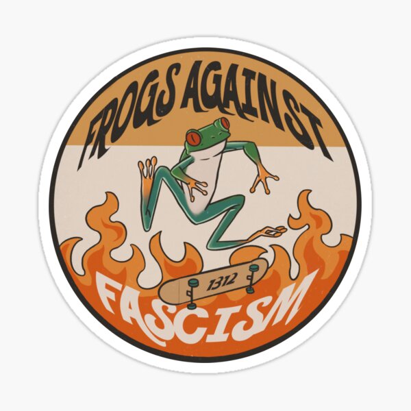 Aperçu de l'œuvre Grenouilles contre le fascisme créée et vendue par vertarsenic.