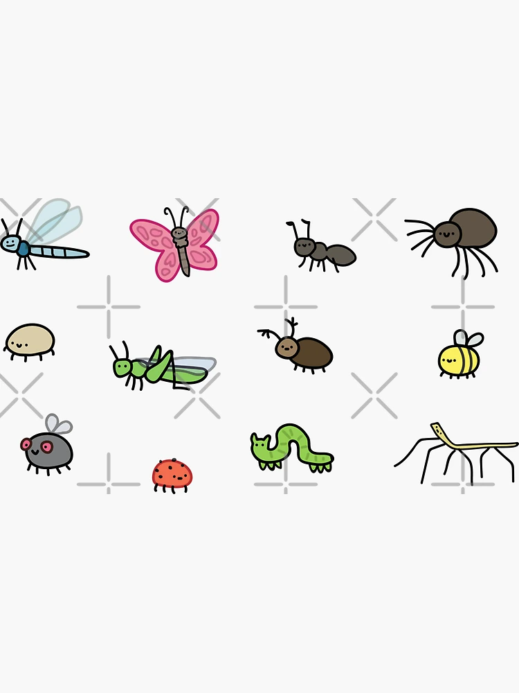 Aperçu 3 sur 3. Sticker avec l'œuvre bug amis créée et vendue par TeaBag114.
