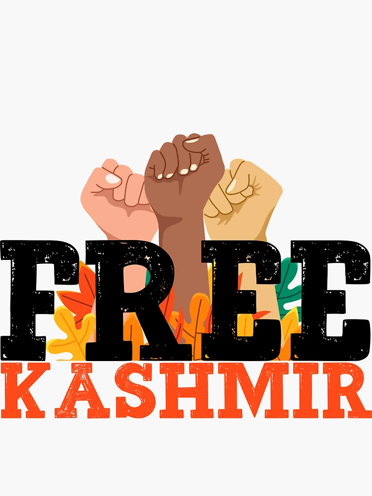 Thumbnail 3 of 3, Sticker, Free Jammu Kashmir designed and sold by Asif Ansari.