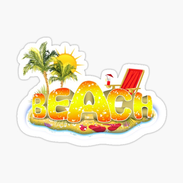 Aperçu de l'œuvre texte de plage, été à la plage, vacances à la plage créée et vendue par Halalolo.