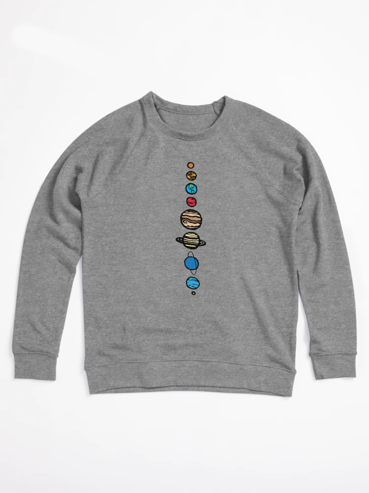 Aperçu 1 sur 6. Sweatshirt léger avec l'œuvre Couleur des planètes créée et vendue par TPdesigns.