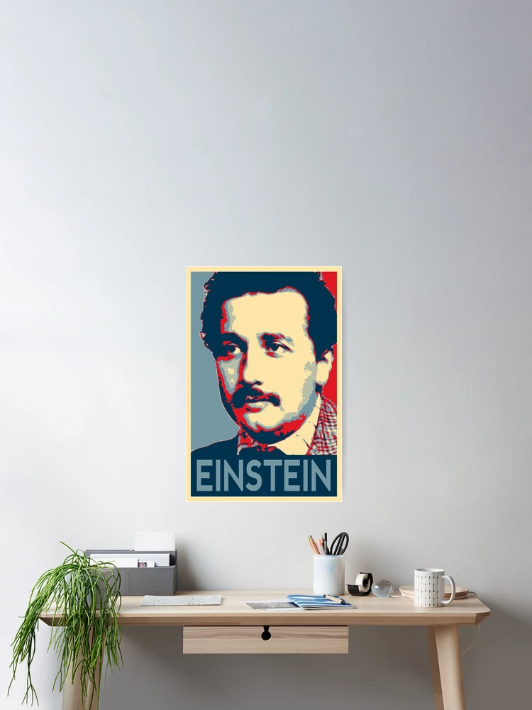 Thumbnail 2 of 3, Poster, Einstein designed and sold by ArtEntwined.