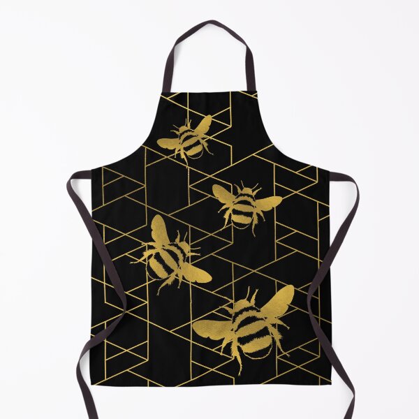 Aperçu de l'œuvre Or abeille avec géométrique noir créée et vendue par JillBusbyArt.