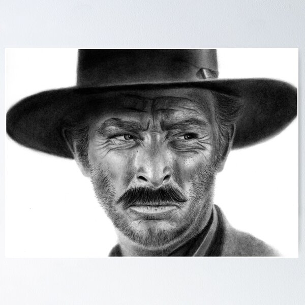 Item preview, Lee Van Cleef | Lo malo | El bueno el malo el feo designed and sold by jenlouiseart.