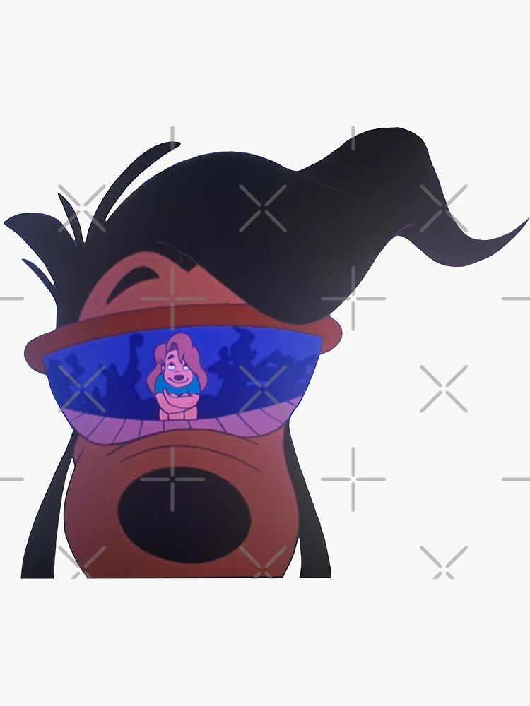 Aperçu 3 sur 3. Sticker avec l'œuvre Un film loufoque, Max Dingo et Roxanne créée et vendue par danimora.