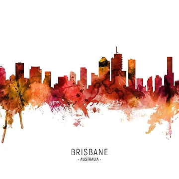 Artwork thumbnail, Brisbane Australia Skyline by ArtPrints