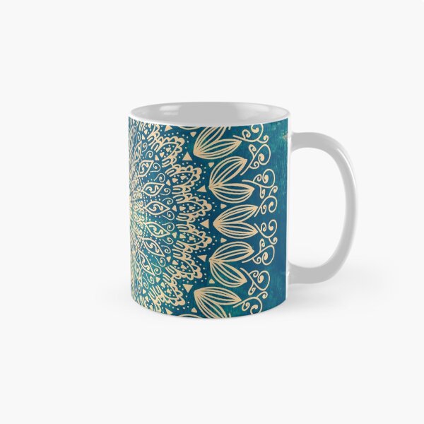Aperçu de l'œuvre Boho Mandala bio bleu créée et vendue par nikamartinez.