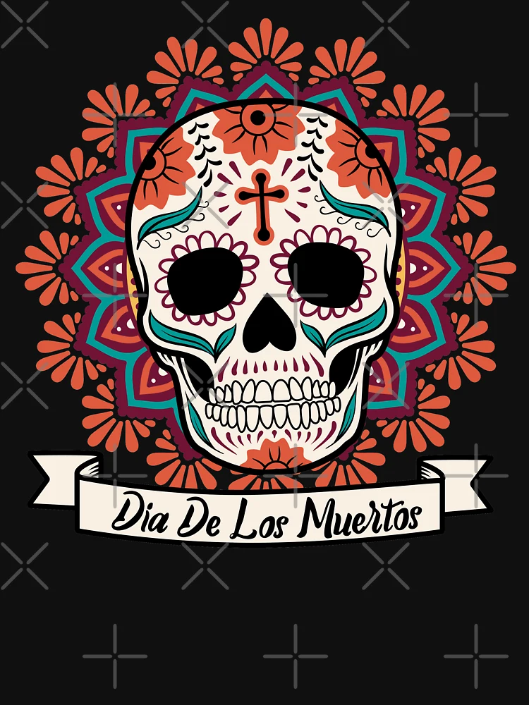 Imagen 7 de 7, Camiseta clásica con la obra Dia de los Muertos, diseñada y vendida por Astral Prints.