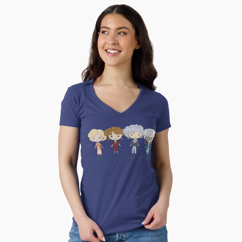 Vista previa del artículo con la obra «Camiseta entallada de cuello en V», diseñado y vendido por Ellador.