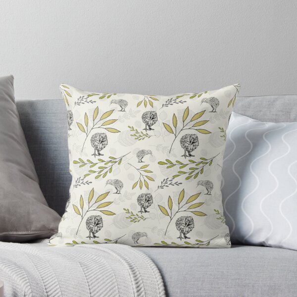 Item preview, New Zealand Kiwi Bird Floral - Cream designed and sold by Tara Slater.