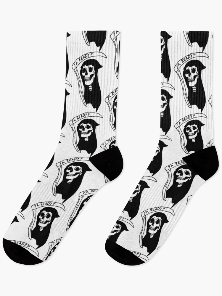 Aperçu 1 sur 5. Chaussettes avec l'œuvre Tu es prêt? créée et vendue par LittleDevil94.