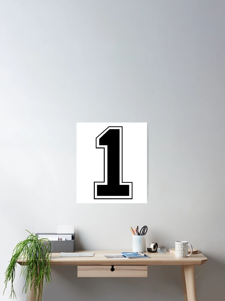 Thumbnail 2 of 3, Poster, Jersey Number One designed and sold by stay-grateful.