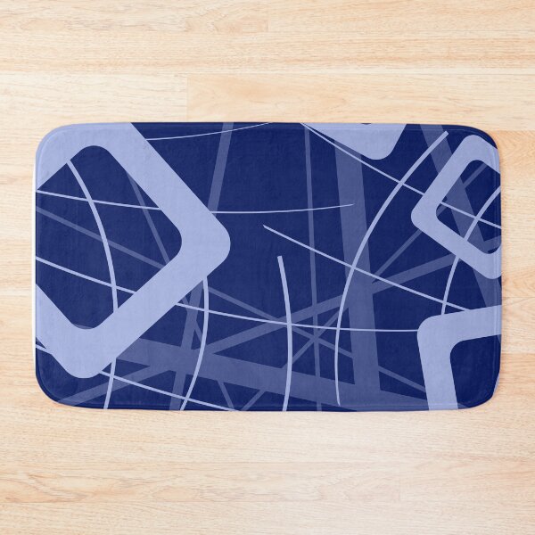 Artikelvorschau, Geometric vintage Mid century blue rectangles entworfen und verkauft von Move-Art.