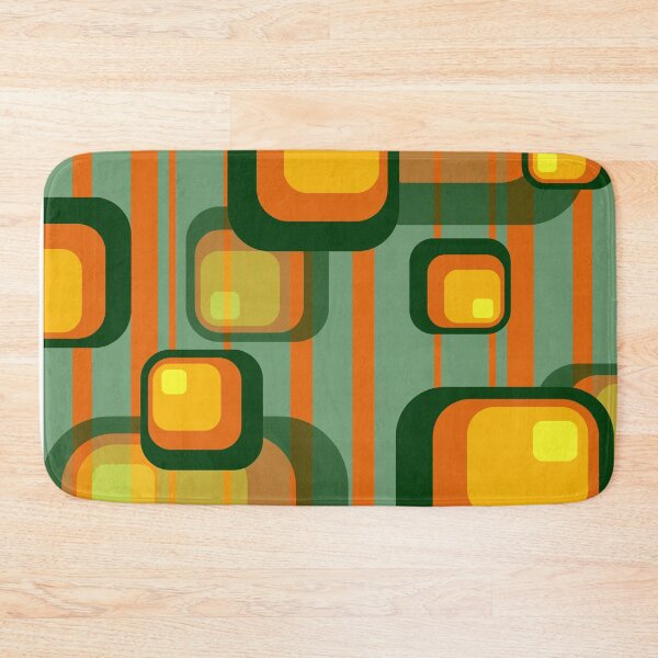 Artikelvorschau, Geometric vintage Mid century yellow green rectangles entworfen und verkauft von Move-Art.