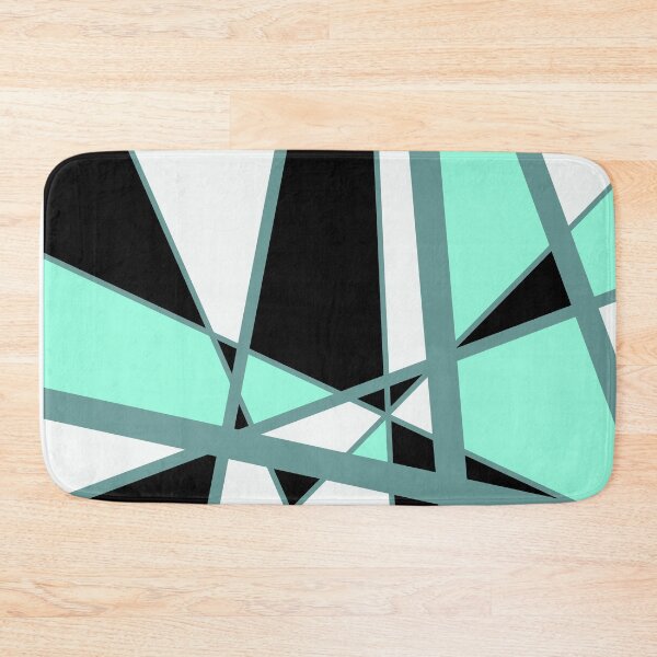 Artikelvorschau, Geometric vintage Mid century mikado Stripes turquoise entworfen und verkauft von Move-Art.