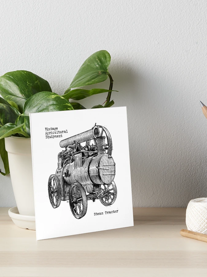 Thumbnail 1 of 2, Art Board Print, Steam tractor designed and sold by StefanAlfonso.