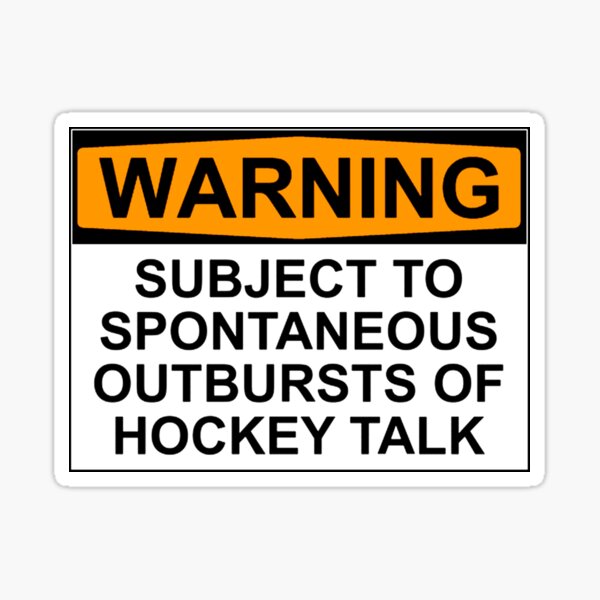 Item preview, ADVERTENCIA: SUJETO A ARRANQUES ESPONTÁNEOS DE CHARLA DE HOCKEY designed and sold by Bundjum.