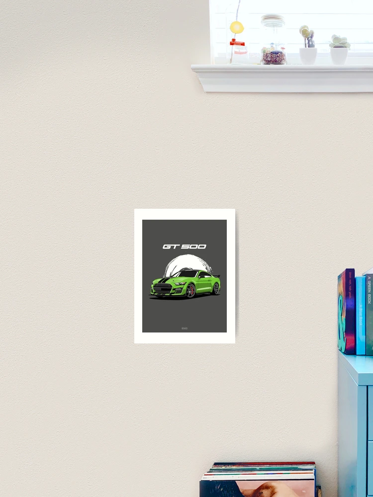 Thumbnail 2 von 3, Kunstdruck, Mustang GT500 hellgrün designt und verkauft von Keyur44.