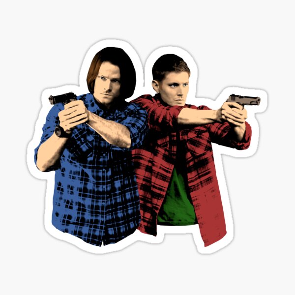 Aperçu de l'œuvre Autocollant Sam et Dean créée et vendue par ruledbycrowley.