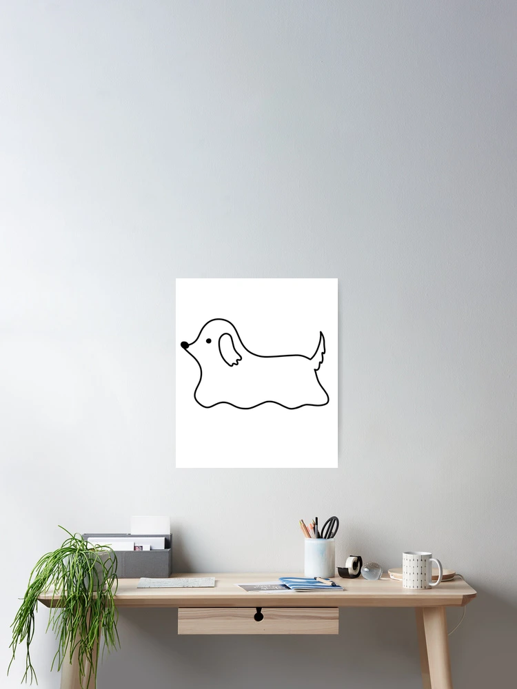 Thumbnail 2 of 3, Poster, white ghost dog designed and sold by AJM03.