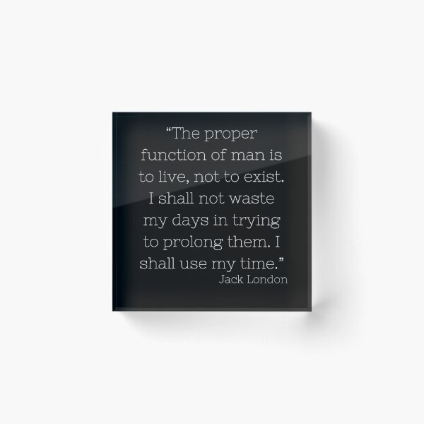 Aperçu de l'œuvre Bonne fonction de l'homme Jack London Quote Black créée et vendue par Daleen Cowgar.