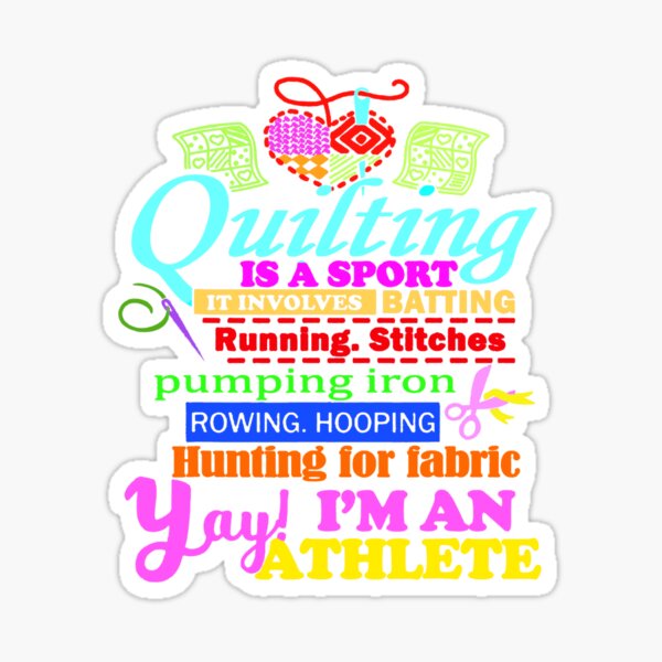 Item preview, El acolchado es un deporte. Soy un atleta. Coso y hago crochet. designed and sold by Charles Brian.