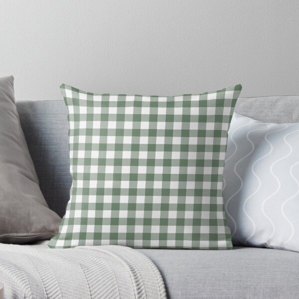 Artikelvorschau, Plaid (Salbeigrün / Weiß) entworfen und verkauft von Design Minds Boutique.