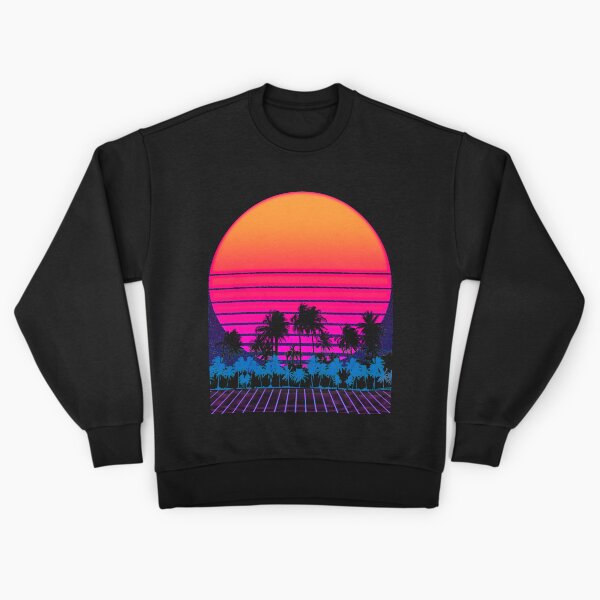 Aperçu de l'œuvre Coucher de soleil rétro Vaporwave des années 80 créée et vendue par Radarek1989.