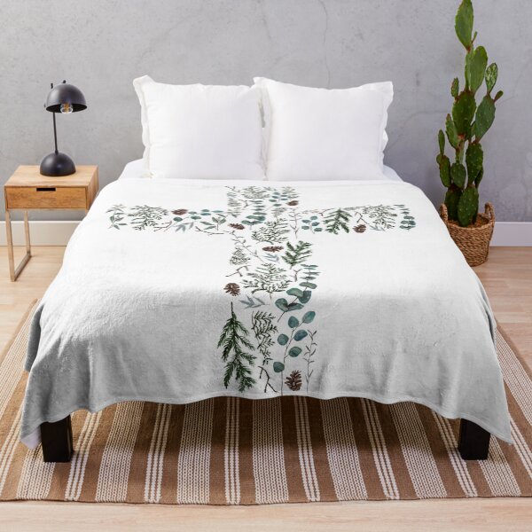 Item preview, Christian Cross Pine and Eucalyptus Greenery designed and sold by move-mtns.