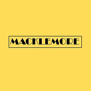 Aperçu de l'œuvre Macklemore Texte noir de Binky Studio