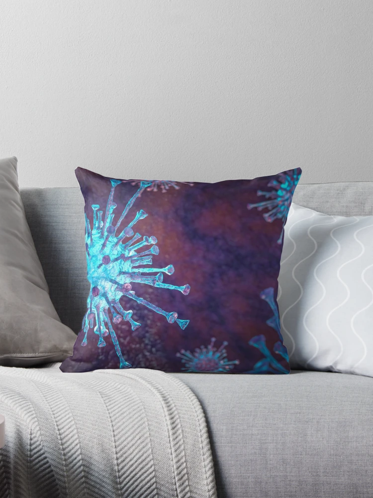 Thumbnail 1 of 4, Pillow, Nice Covid 19 print designed and sold by chark70.