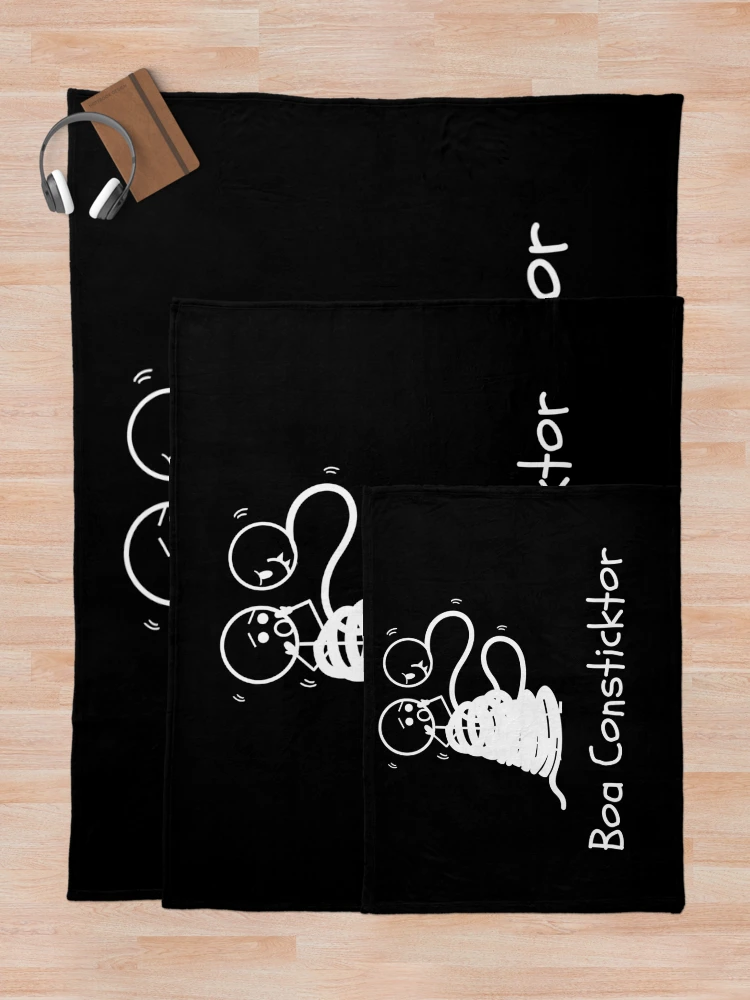 Thumbnail 5 of 6, Throw Blanket, Boa Consticktor - Stick Figure Humour designed and sold by CheckOutOz.