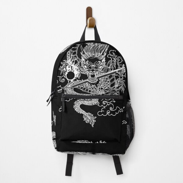 Item preview, White Chinese Dragon with Black Background designed and sold by SoccaTamam.