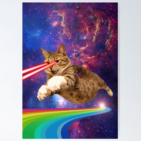 Item preview, Laser cat in space designed and sold by MickeyRemnant.