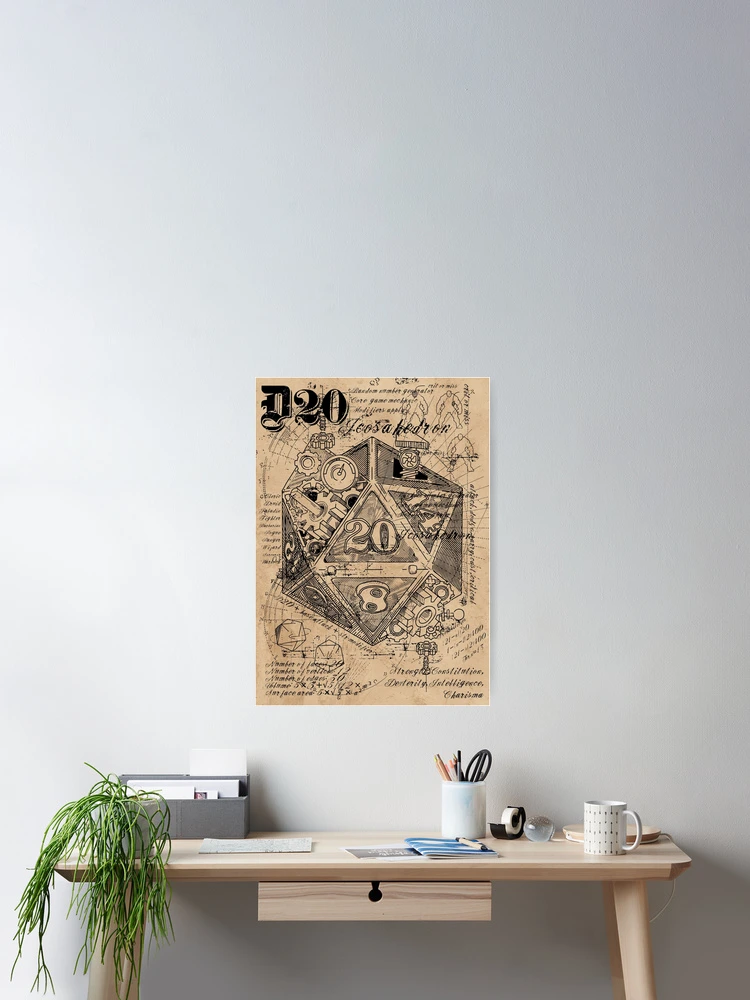 Thumbnail 2 of 3, Poster, The D20 designed and sold by artlahdesigns.