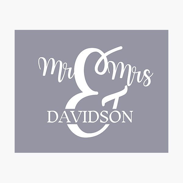 Artikelvorschau, Mr & Mrs DAVIDSON | SILVER entworfen und verkauft von yourscotborders.
