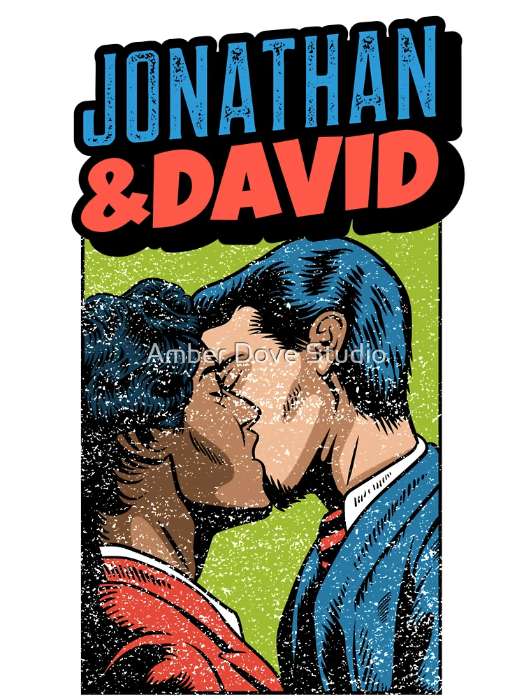 Thumbnail 7 von 7, Oversized T-Shirt, Jonathan & David - das süßeste schwule Paar der Bibel! Jüdischer Humor designt und verkauft von Amber Dove Studio.