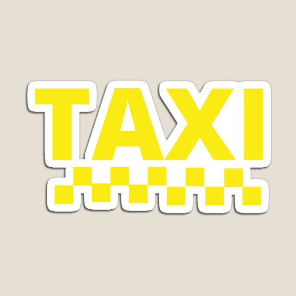 Aperçu de l'œuvre chauffeur de taxi signe en noir et jaune créée et vendue par portrait4you.