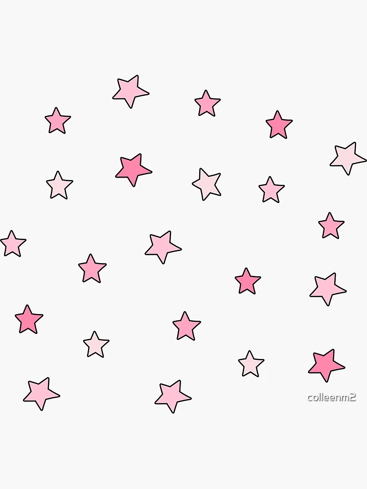 Thumbnail 3 von 3, Sticker, Rosa Mini-Sternenpaket designt und verkauft von colleenm2.