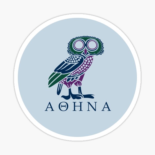 Artikelvorschau, Athena Eule griechische Göttin Design entworfen und verkauft von OwlishArts.