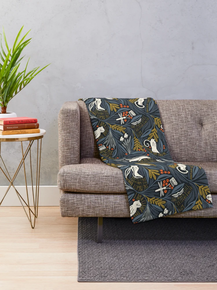 Thumbnail 2 of 6, Throw Blanket, Wind in the Willows designed and sold by inkblotcreative.