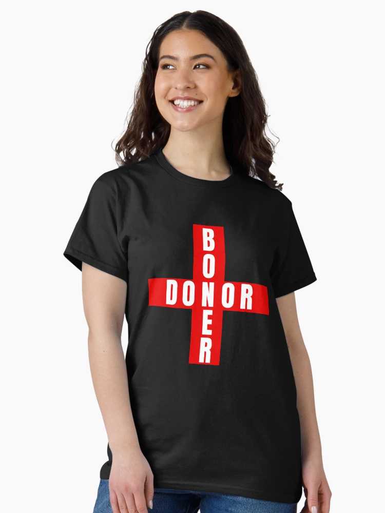 Aperçu 3 sur 7. T-shirt classique avec l'œuvre Boner Donateur Hubie Halloween Costume d'Halloween paresseux drôle créée et vendue par Dear-Ashlin.