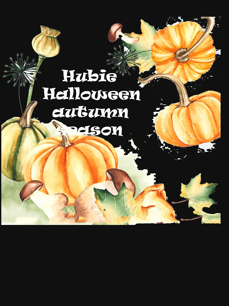 Aperçu 7 sur 7. T-shirt classique avec l'œuvre T-shirt de saison d'automne d'Halloween de Hubie, conception d'halloween, automne automne créée et vendue par HananDesign13.