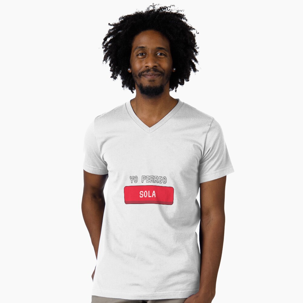 Vista previa del artículo con la obra «Camiseta de cuello en V», diseñado y vendido por blazikin.