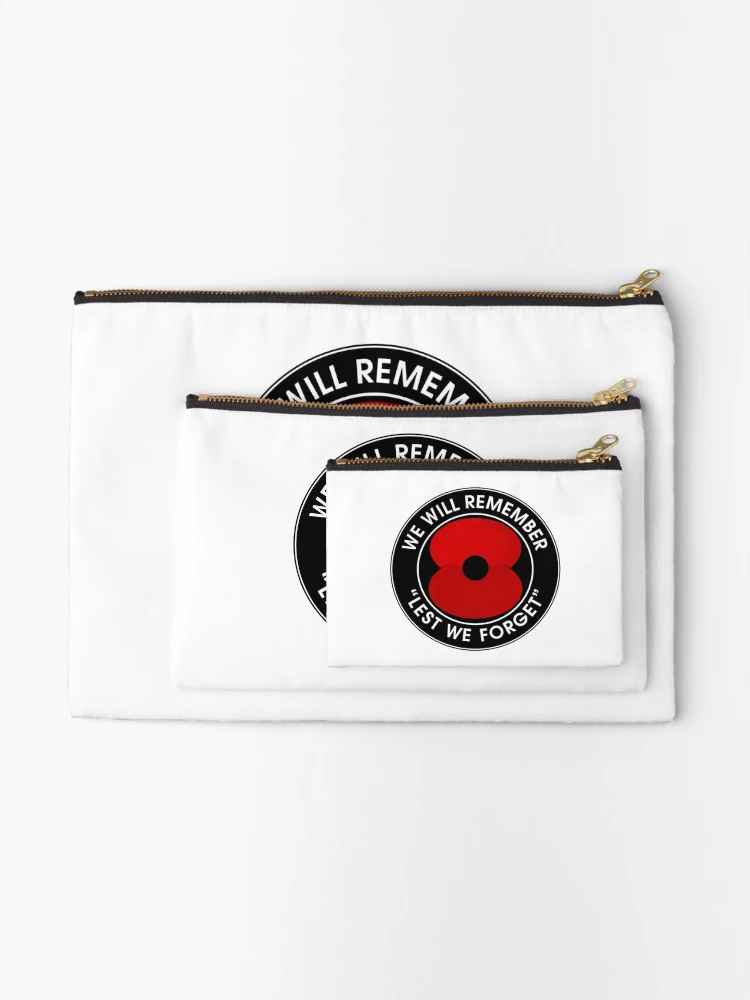 Thumbnail 2 of 4, Zipper Pouch, Lest we Forget Remembrance day never forget designed and sold by Retryticall.