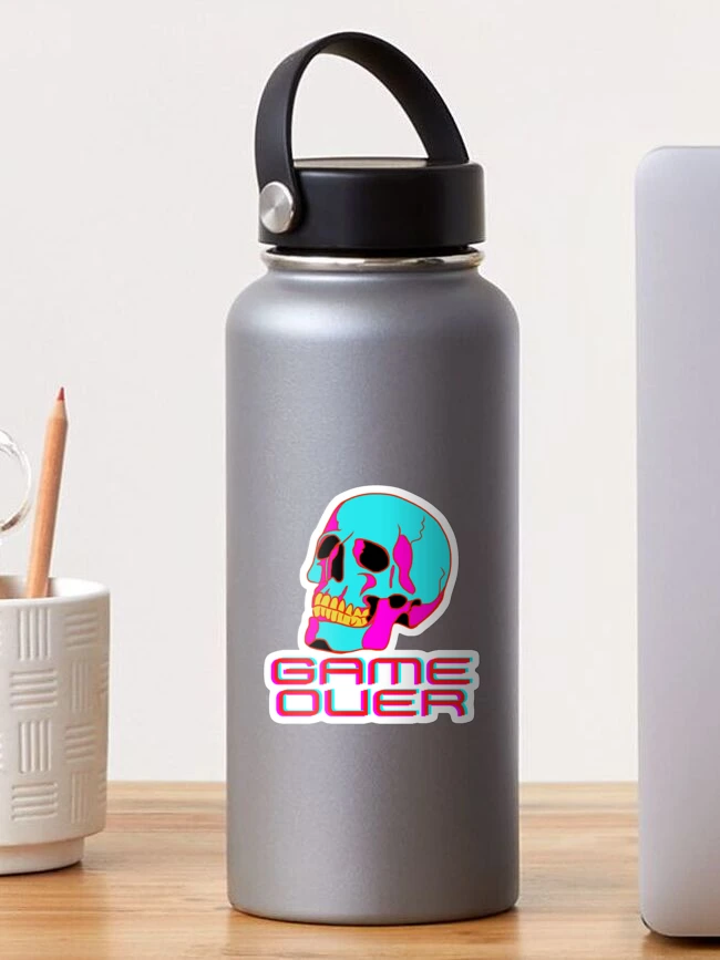 Thumbnail 1 of 3, Sticker, Game Over designed and sold by PaolinoDesigns.